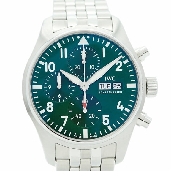 Pre-Owned IWC Schaffhausen Pilot's Watch IW388104 Green Dial Men's (Good)