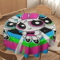 thumbnail image 4 of The Powerpuff Girls Round Tablecloth Print Decorative Table Cover Washable Table Cloths for Dining Party Picnic 70x70in, 4 of 8