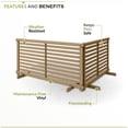 thumbnail image 4 of 22in H x 44in W (2 Panels) Freestanding Zippity Portable Puppy Fence Kit, Cedar Color Dog Puppy Playpen, Dog Fence Outdoor for Yard, Vinyl Picket Outdoor Dog Fence, Dog Play Pen Indoors, ZP19072, 4 of 8