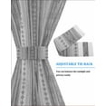 thumbnail image 4 of Bohemia, Blackout Curtains, French Door Curtains for Door Window, Abstract Contemporary Gray Boho Tribal Stripes Privacy Drapery for Patio/Sidelight Doors, 1 Panel with Tieback, 25 x 72 Inches, 4 of 6
