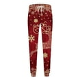 thumbnail image 5 of IROINNID Men's Pants Relaxed Cigarette Christmas Warm Trousers Print Elastic Waist Pants, 5 of 5