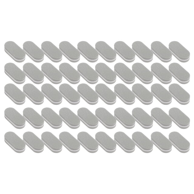 Unique Bargains 50 Pcs Mini Soft Block Oval Nail Buffers for DIY Gray