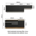 thumbnail image 3 of Cocina Integral Completa Modular Madesa Glamy 260cm MN 03, 3 of 5