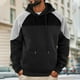 thumbnail image 1 of Sudadera con capucha para hombre, combina colores, informal, holgada, de manga larga, con bolsillo, blusa de poliéster, 1 of 7
