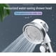 thumbnail image 3 of Alcachofas de Ducha de Mano Presurizada Grande Showers Boquilla de ducha, boquilla de ducha de tres etapas con tope de agua (cabezal vibratorio plateado con filtro), 3 of 4