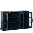 thumbnail image 2 of Twin Star Home 55" Two Tone Sideboard with Window Pane Glass Doors and Adjustable Shelves, 2 of 8