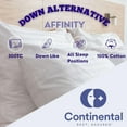 thumbnail image 6 of Continental Bedding Affinity Hotel Down Alternative Medium Soft Bed Pillow, Queen, Single Pack, White Damask, 6 of 7