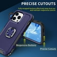 thumbnail image 4 of SaniMore for iPhone 14 Pro Max 6.7" Magnetic Case, Rugged PC & TPU Bumpers with Car Mount & Ring Kickstand Heavy Duty Full Body Protective Case for 14 Pro Max Women Men, Blue, 4 of 10