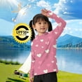 thumbnail image 5 of Falkdiz Long Sleeve Coat for Boys Sun Protection UPF 50+ Summer Pullover Outdoor Lightweight Trendy Hooded Boys Shirts Graphic,Pink,Size: 120, 5 of 6
