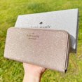 thumbnail image 4 of Kate Spade Shimmy Tinsel Glitter Boxed Large Continental Wallet Rose Gold, 4 of 4