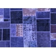thumbnail image 1 of Ahgly Company Machine Washable Indoor Rectangle Patchwork Blue Transitional Area Rugs, 7' x 10', 1 of 4