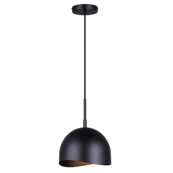 Open Box IPL1122A01BK-Canarm Inc-Henlee - 1 Light Pendant In Minimalist Style-61.75 Inches Tall and 9 Inches Wide-Matte Black Finish