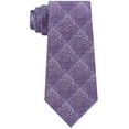 thumbnail image 1 of Calvin Klein Men’s Particle Check Slim Silk Ties, Purple, 1 of 3