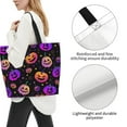 thumbnail image 3 of ZICANCN Neon Pumpkin Autumn Fantasy Tote Bag, Grocery Bags Reusable Shopping Bags with Handles Durable Foldable Washable for Women Men, 3 of 8