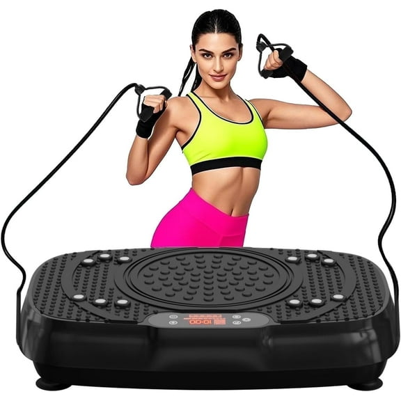 Vibration Plate Exercise Machine: TISSCARE Full Body Vibrating Platform for Home Cardio Fitness - 300Lbs Capacity