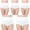 White, variant on Homenesgenics Plus Size Female Cotton Underwear - Women's High Waist Lace Seamless Soft Comfy Breathable Panties Briefs Hipster Boy Shorts Thong Underpants Black XXXL