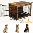 thumbnail image 2 of Arlopu Dog Crate Furinture, Side End Table Wooden Dog Cage with Double Doors Dog Kennel Indoor for Large/Medium/Small Dogs, 2 of 9