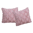 thumbnail image 2 of Paquete de 2 fundas de cojín cuadradas, fundas de cojín decorativas, funda de almohada para el hogar Rosado, 2 of 7