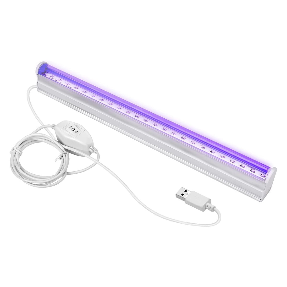 UV LED Black Light Bar,6W 24 LEDs Portable Blacklight Lamp for Halloween and Blacklight Parties,UV Poster, UV Art, Ultraviolet Curing, or Stain Detector