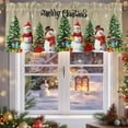 thumbnail image 5 of Valances for Windows Merry Christmas Rod Pocket Cafe Window Treatments Valance Curtains for Kitchen Bathroom Laundry Basement Windows 60"x14", 5 of 7