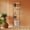 Beige, variant on Blanket Ladder, 5 Tier Blanket Holder with 10 Removable Hooks, Farmhouse Style Blanket Ladder for Living Room Bathroom, Decorative Wall Mounted Wooden Quilt Standing Towel Drying Storage Rack