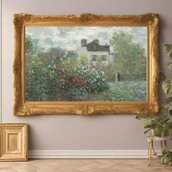Art - Vintage Monet, Cottagecore Art Print, Cottage Rose Garden, Farmhouse, Coquette Room Decor Wall Art, Modern Wall Decor, 8x12 UNFRAMED