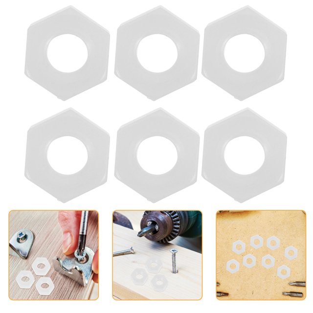 BRIGHTFUFU 30 Pcs Écrou de Verrouillage Hexagonal en Nylon Isolé pour Divers Projets