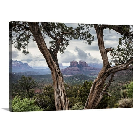 Sunset Sedona Arizona (Great BIG Canvas | Scott Stulberg Premium Thick-Wrap Canvas entitled Storm over Cathedral Rocks in Sedona,)