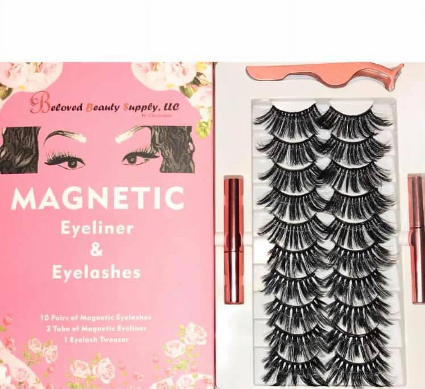 Beloved Beauty Supply LLC: 10 Pairs of Reusable Magnetic Eyelash Kit
