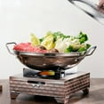 thumbnail image 2 of HLONK Poêle Wok en Acier Inoxydable Casserole Casserole Non - Poêles à Sauté Marmite Poêles à Induction Batterie de Cuisine de Cuisine avec Couvercle et Poignée Argent, 2 of 6