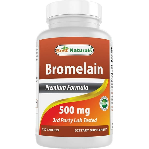 Best Naturals Bromelain Proteolytic Digestive Enzymes Supplements, 120 Tablets - Supports Healthy Digestion, Joint Health, Nutrient Absorption