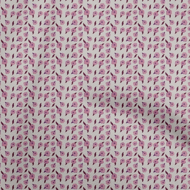 oneOone Rayon Pink Fabric Asian Floral Sewing Craft Projects Fabric Prints By Yard 56 Inch Wide