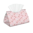 thumbnail image 2 of Lsque Rabbit And Peach Printed Long Tissue Box Cover Holder, Facial Paper Organizer Dispenser,Triangle with Bottom Belt, PVC Leather Decorative Organizer, 2 of 9