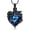 Black-Blue, variant on Simulated Birthstone Rose Flower Cremation Urn Necklace for Ashes Simulated Birthstone Heart Memorial Cremation Ash Jewelry Keepsake Pendant Necklace