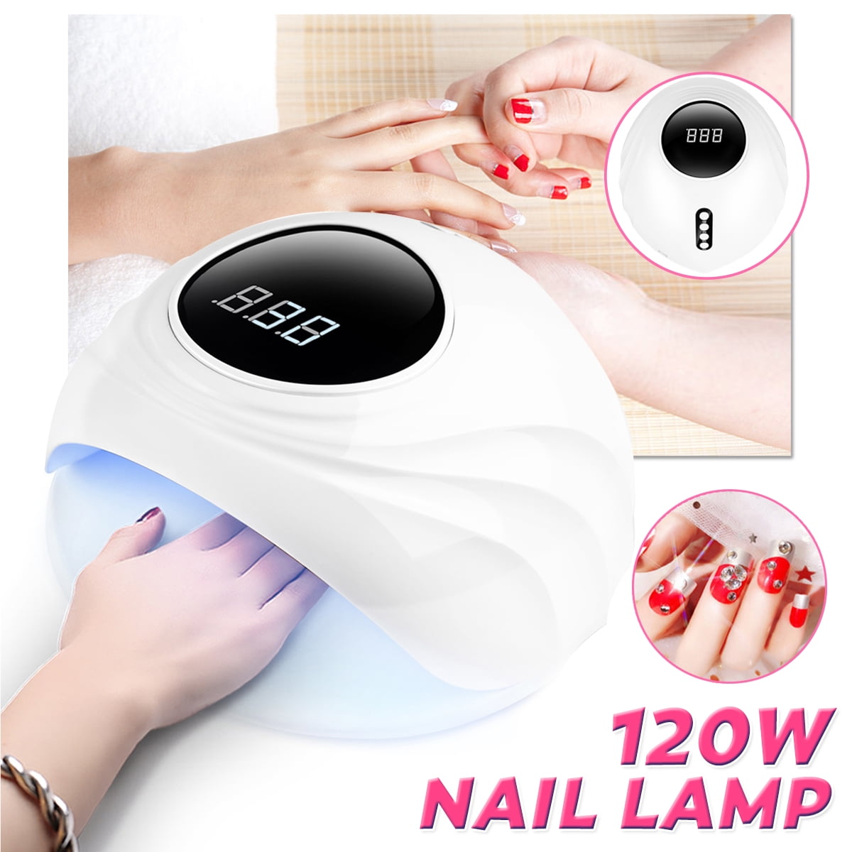 120W Pro 42 LED UV Nail Dryer Quick Sensor Curing Lamp Gel Polish