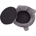 thumbnail image 4 of Perrera redonda Almohada para gatos extraíble y lavable Forma de donut Cesta pequeña Almohada suave para gatitos y gatos Diámetro gato Cesta para gatos Casa para gatos con cesta de almohada extraíble (gris) 50 cm ER, 4 of 4