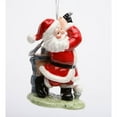 thumbnail image 3 of Ceramic Santa Golfing Ornament 3x2.25x4.375 Christmas Tree Gift, 3 of 3