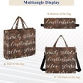 thumbnail image 6 of Words White Corduroy Tote Bag Handbag Large Messenger Bag Shoulder Crossbody Zipper Bag Purse, 6 of 8