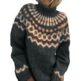 thumbnail image 1 of Innerwin Chandails Tricotés Col Roulé Chandail Femme Travail Hiver Chaud Ample chandail Gris P, 1 of 3