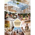 thumbnail image 5 of Blue Eucalyptus Leaves Table Cloth, Spring Summer Botanical Floral Waterproof Tablecloth for Square Tables, Reusable Washable Fabric Table Cover for Restaurant Kitchen Dining Tables 54"x54", 5 of 6
