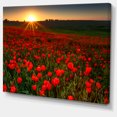 thumbnail image 2 of Sunset over Garden avec Coquelicots Rouges - Impression sur Toile Florale, 2 of 3