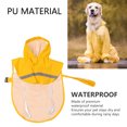thumbnail image 3 of Veste de Pluie pour Chien, Imperméable à Capuche Multi-Usage Jaune Confortable Réfléchissant pour Camping pour Extérieur, 3 of 7