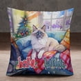 thumbnail image 2 of Watercolor Hello Winter Ragdoll Chill Christmas Welcome Pillowcase Double Sided Cat Lover Kitten Owner Gifts Idea Pillow Case Covers - 00016, 2 of 3
