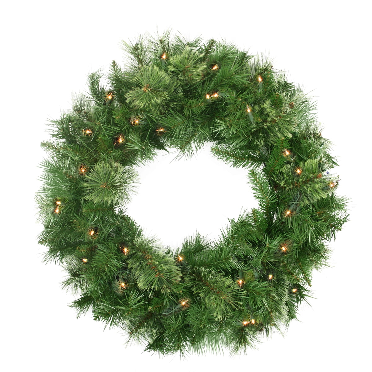 Northlight Pre-Lit Mixed Cashmere Pine Artificial Christmas Wreath - 24 ...