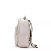 Kipling Women Seoul حقيبة ظهر صغيرة معدنية مع أحزمة مبطنة