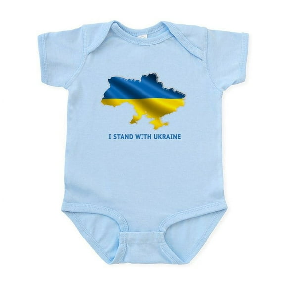 CafePress - I Stand With Ukraine Flag Ukrainian Prid Body Suit - Baby Light Bodysuit, Size Newborn - 24 Months