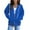 40# Blue, variant on UoCefik Women Zip Up Sweatshirt Hoodie Jacket Fall Winter Casual Oversized Hoodies Lightweight Long Sleeve Cropped Y2k Drawstring Jacket Dark Gray XXL