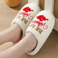 thumbnail image 6 of Women'S Slipper Valentine Heart Cake Indoor Outdoor House Slipper Fuzzy Fluffy House Shoes Slip On Comfort Footwear Funny Flat Slides White US: 6, 6 of 9