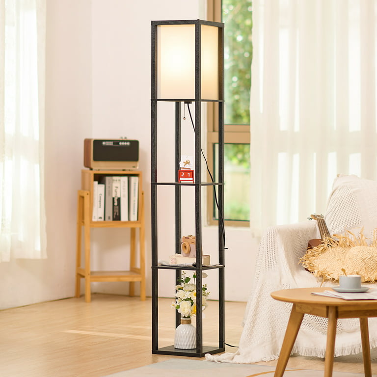 Floor Lamp With Shelves Modern Etagere