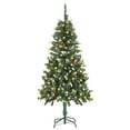 thumbnail image 1 of vidaXL Artificial Pre-lit Christmas Tree with Pine Cones 150 cm, 1 of 5
